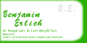 benjamin erlich business card